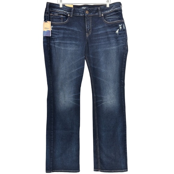 Silver Jeans Co. Denim - Silver Jeans Co Elyse Slim Boot Indigo Mid Rise Curvy Jeans SZ 16 L 33 NWT NEW